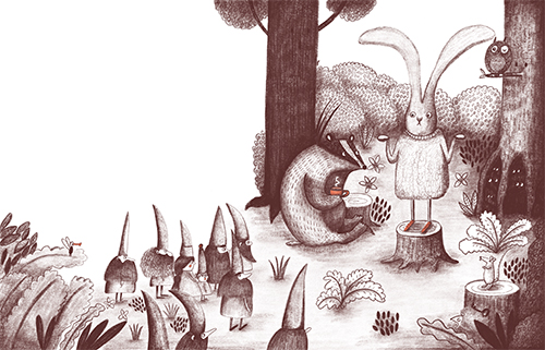 Rabbit in the forest children book